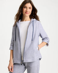 Chico's | Zenergy® Striped Gauze Jacket/ Blue
