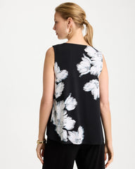 Chico's | Travelers™ Knit Abstract Floral Swing Tank/ Black