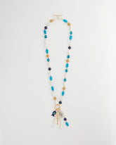 Chico's | Convertible Turquoise Fish Charm Necklace/ Blue Multi