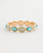 Chico's | Quartz Stone Large Stretch Bracelet/ Light Blue