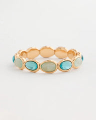 Chico's | Quartz Stone Large Stretch Bracelet/ Light Blue