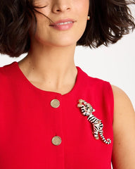 Chico's | Tiger Brooch/ Black/White
