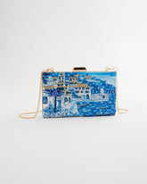 Chico's | Embellished Scenic Clutch/ Blue