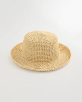 Chico's | Straw Embroidered Beach Hat/ Natural