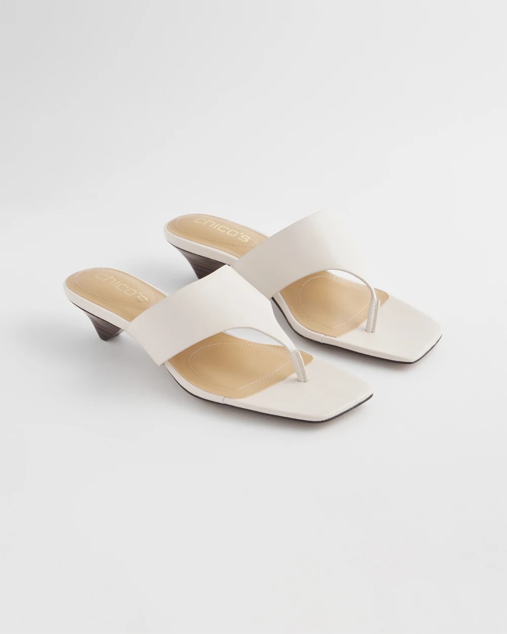 Chico's | Julia Nappa Kitten Heel/ Bone