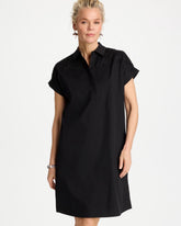 Chico's | Popover Embroidered Poplin Dress/ Black