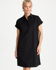 Chico's | Popover Embroidered Poplin Dress/ Black