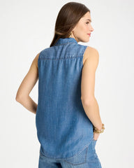 Chico's | Tencel Denim Sleeveless Shirt/ Burano Indigo
