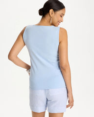 Chico's | Contour Cotton™ Square Neck Tank/ Blue Haven