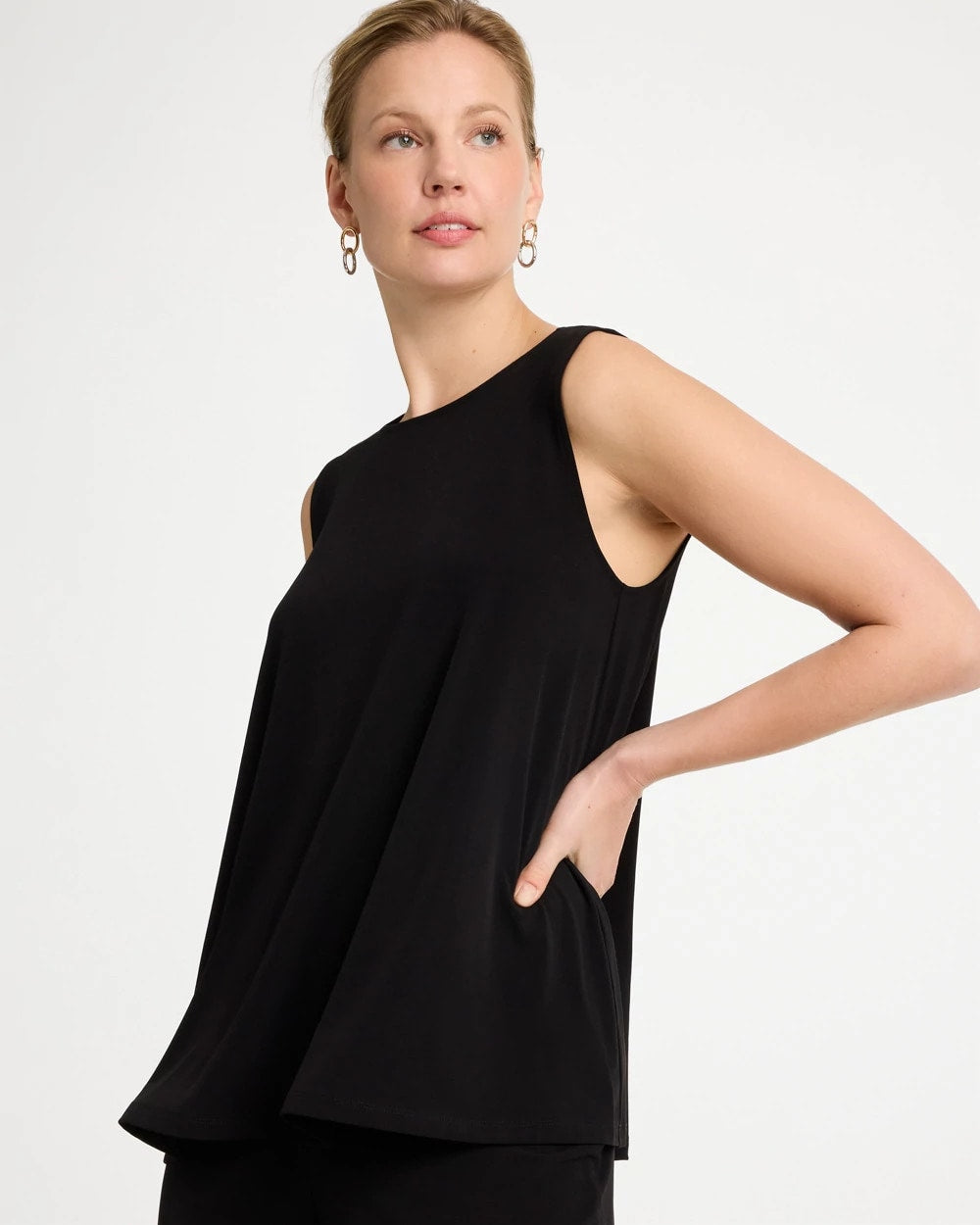 Chico's | Travelers™ Knit Swing Tank/ Black