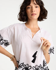 Chico's | Cotton Voile Applique Blouse/ Alabaster