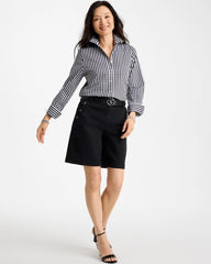 Chico's | No Iron™ Stretch Gingham Shirt/ Black