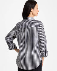 Chico's | No Iron™ Stretch Gingham Shirt/ Black
