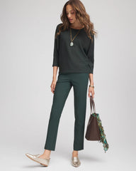 Chico's | Lightweight Juliet Straight Ankle Pants/ Darkest Spruce