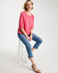 Chico's | Cotton Voile Blouse/ Calypso Coral