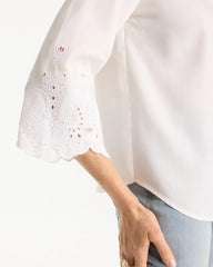 Chico's | Tencel™ Denim Eyelet Shirt/ Alabaster