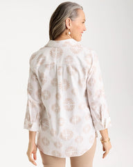 Chico's | No Iron™ Stretch Stamped Shirt/ Optic White