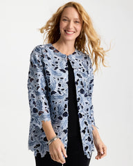 Chico's | Travelers™ Collection Contrast Lined Lace Jacket/ Travelers India Ink