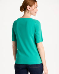 Chico's | Pima Elbow Sleeve Tee/ Topanga Green