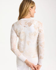 Chico's | Burnout Button-Front Cardigan/ Alabaster