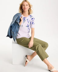 Chico's | Ella Short-Sleeve Orchid Sweater/ Orchid Mist