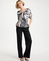 Chico's | Linen Ruched Palm Tee/ Smokey Taupe