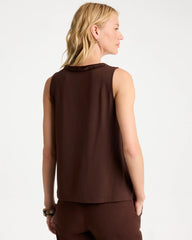 Chico's | Jersey Satin Tank Top/ Deep Brown