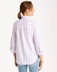 Chico's | No Iron™ Stretch Striped Shirt/ Orchid Mist