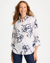 Chico's | No Iron™ Linen Amalfi Shirt/ Passport Blue