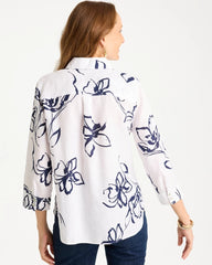 Chico's | No Iron™ Linen Amalfi Shirt/ Passport Blue