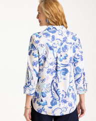 Chico's | No Iron™ Stretch Paisley Shirt/ Amparo Blue