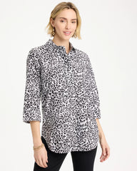 Chico's | No Iron™ Stretch Printed Popover/ Black