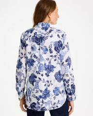Chico's | No Iron™ Linen Bloom Shirt/ Amparo Blue