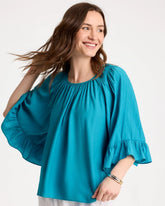 Chico's | Georgette Swing Blouse/ Lagoon Blue
