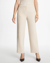 Chico's | Textured Straight Tapered Ankle Pants/ Pale Sand
