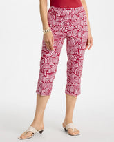 Chico's | Brigitte™ Slim Geo Pull-On Capri Pant/ Cherry Lush