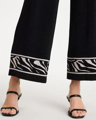 Chico's | Travelers™ Abstract Zebra Cropped Pants/ Travelers Black