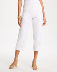 Chico's | Lace Cropped Pants/ Alabaster