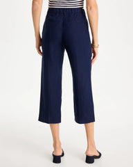 Chico's | Linen Fly Front Pants/ Passport Blue