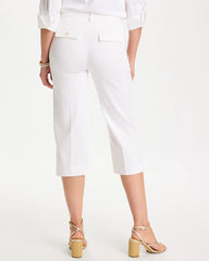 Chico's | Emme Sateen Straight Capri Pants/ Alabaster