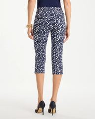 Chico's | Brigitte™ Slim Printed Pull-On Capri Pant/ Passport Blue