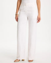 Chico's | Straight-Leg Linen Pants/ Alabaster