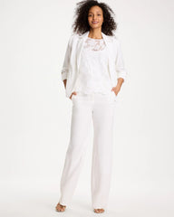 Chico's | Straight-Leg Linen Pants/ Alabaster