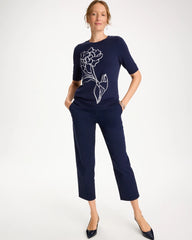 Chico's | Relaxed Boyfriend Chino Crop Pants/ Passport Blue