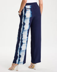 Chico's | Faux Silk Tie-Dye Palazzo Pants/ Passport Blue