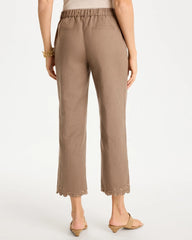 Chico's | Linen Fly Front Pants/ Topaz Smoke