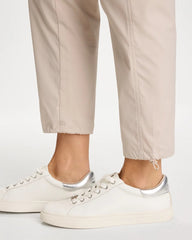 Chico's | Zenergy® Striped UPF Bungee Crop Pants/ Smokey Taupe