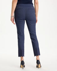 Chico's | Brigitte™ Slim Embroidered Pull-On Crop Pant/ Indigo