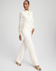 Chico's | Juliet Wide Full Length Pant/ English Cream
