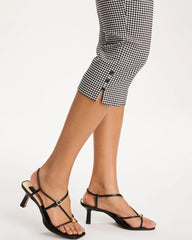 Chico's | Brigitte™ Slim Gingham Pull-On Capri Pant/ Black